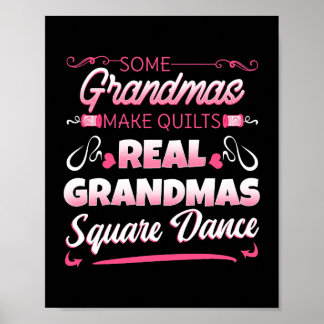 Poster Danse carré Quatre Couples Danse folklorique Grand