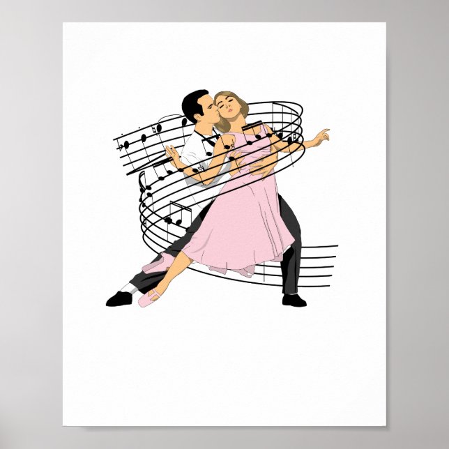 Poster Danse Classique Ballroom Danse (Devant)