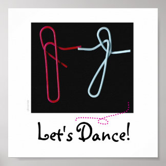 Poster Danse - Clips en papier