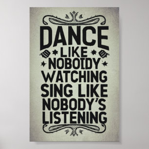 Poster Danse comme personne ne regarde