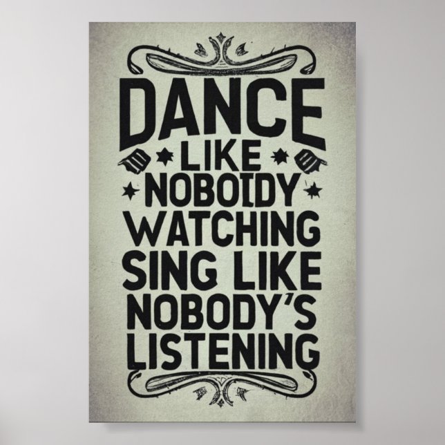 Poster Danse comme personne ne regarde (Devant)