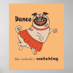 Poster Danse comme personne ne regarde Carlin Girl