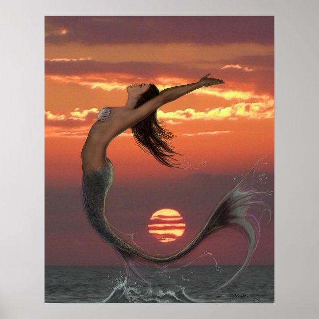 Poster Danse coucher de soleil (Devant)