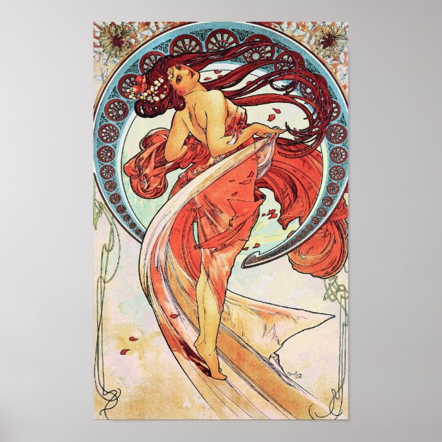 Poster Danse d'Alphonse Mucha (Devant)