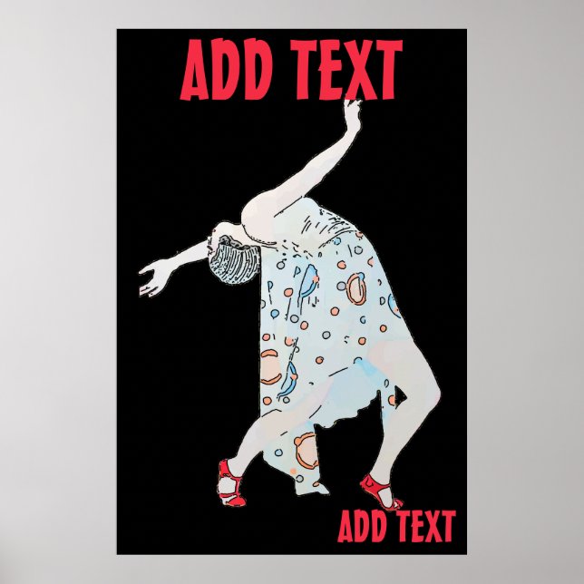 Poster Danse dans Jazz, ajouter du texte (Devant)