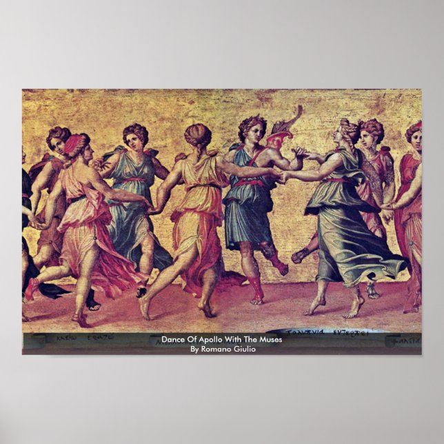 Poster Danse D'Apollon Avec Les Muses De Romano Giulio (Devant)