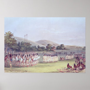 Poster Danse de Boule-Jeu de Choctaw, 1834-35