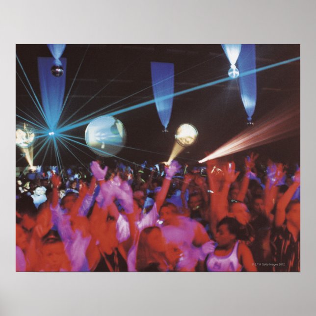 Poster Danse de foule enthousiaste (Devant)