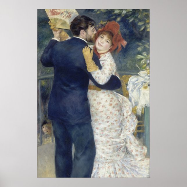 Poster Danse de Pays - Renoir Impressionniste peinture (Devant)
