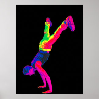 Poster Danse de rue - Multi-Couleur, Retour noir
