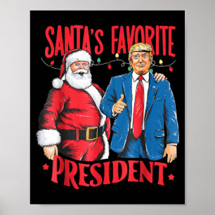 Poster Danse de Santa Trump le président préféré de Santa