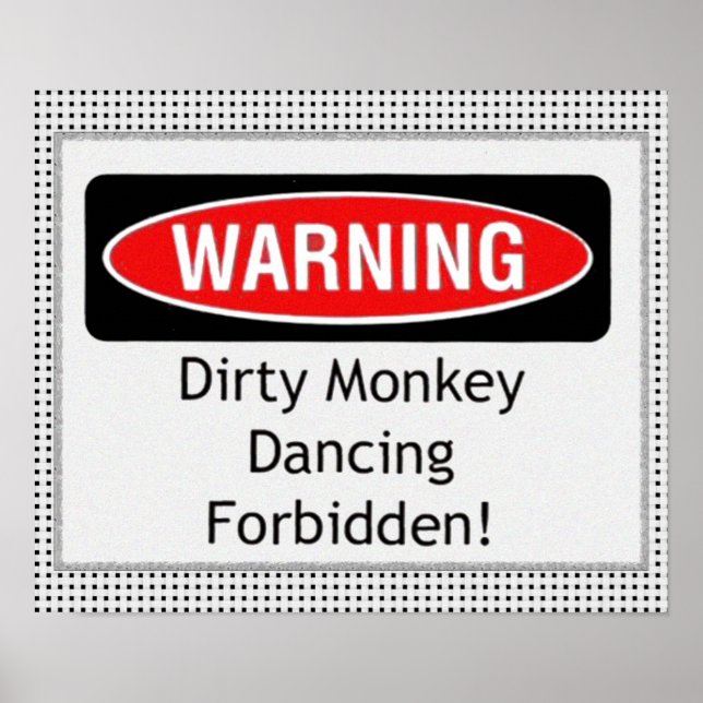 Poster Danse de singe sale interdite (Devant)
