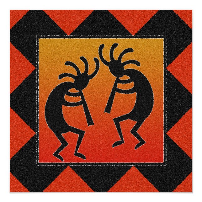 Poster Danse du sud-ouest Kokopelli Design (Devant)