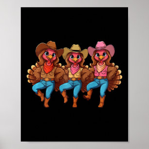 Poster Danse en ligne de Thanksgiving Famille appariée Gr