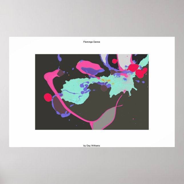 Poster Danse Flamant rose (Devant)