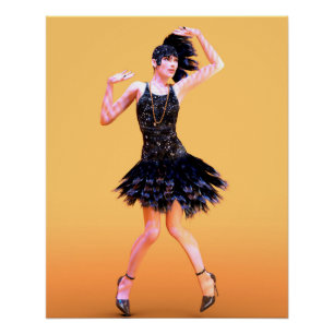Poster Danse Flapper Vintage