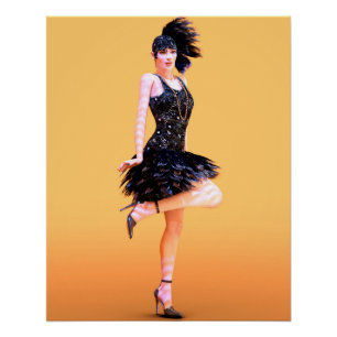 Poster Danse Flapper Vintage