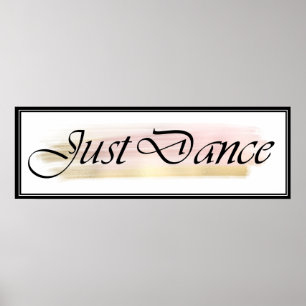 Poster Danse Juste Noir, Blanc, Rose, Or