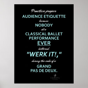 Poster Danse Parents Audience Etiquette II Ciel/Blanc