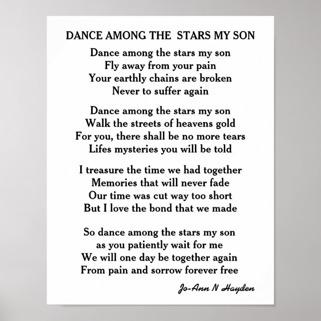 POSTER DANSE PARMI LES ÉTOILES MON AMI (Devant)