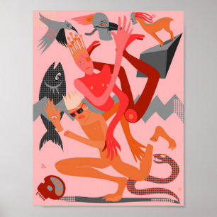 Poster Danse rose