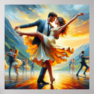Poster Danse swing Danse de salon Danseuse Danse