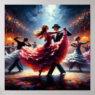 Poster Danse swing Danse de salon Danseuse Danse