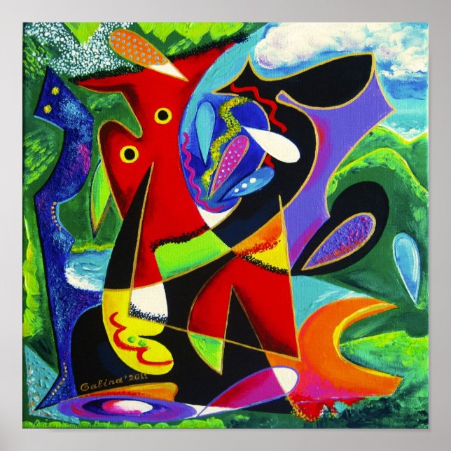 Poster Danse Taino, Art Porto Rico (Devant)