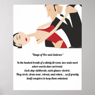 Poster Danse Tango Couples de Romance et de Passion