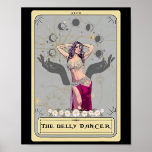 Poster Danse ventre Top Tarot ventre Danser Carte Tarot