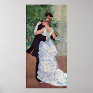Poster Danse vintage en ville par Pierre Auguste Renoir