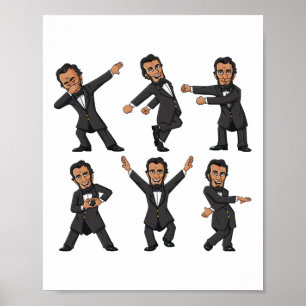 Poster Danser Abraham Lincoln 4 juillet Garçons Filles En
