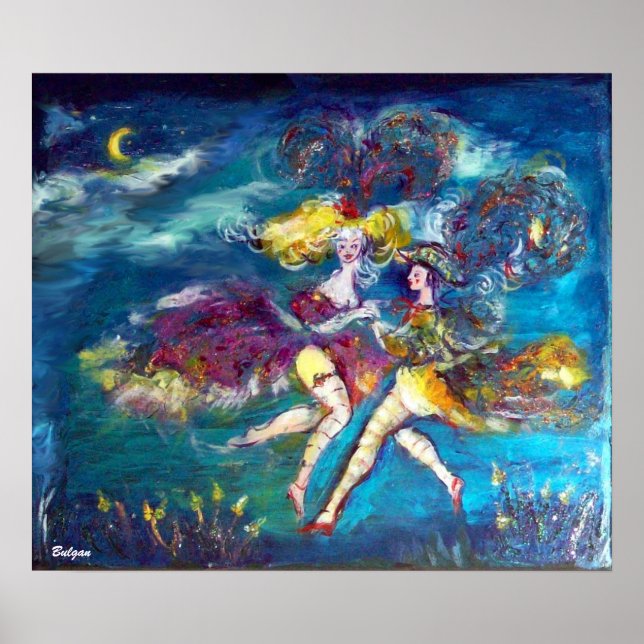 Poster DANSER DANS LA NUIT Carnaval Dansers Au clair de l (Devant)