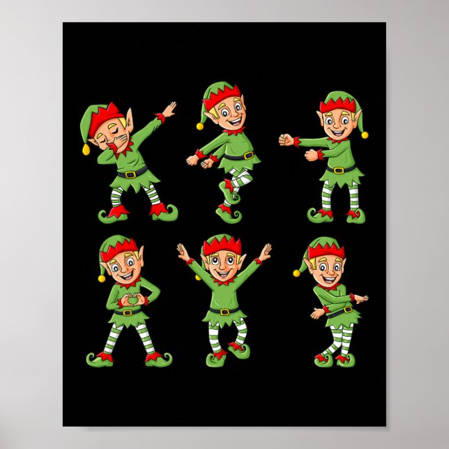 Poster Danser Elf Dance Challenge Garçons Filles Enfants  (Devant)