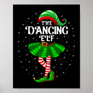 Poster Danser Elf Noël Famille Faire correspondre les fem