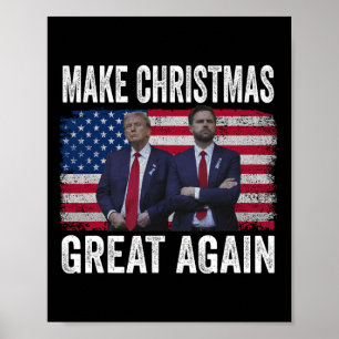 Poster Danser Trump Père Noël Et Dj Vance Faire Noël Gr