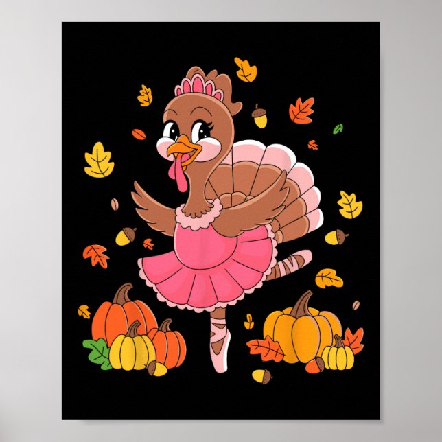 Poster Danser Turquie Danse Ballet Lover Danser Thanksgiv (Devant)