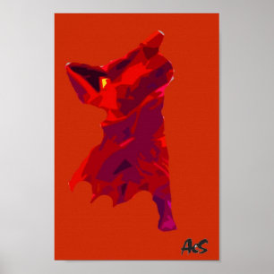 POSTER DANSEUR ABSTRAIT