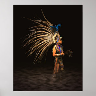 Poster Danseur Aztec