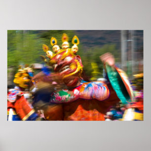 Poster Danseur costumé asiatique