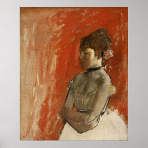 Poster Danseur de ballet avec bras croisés par Edgar Dega