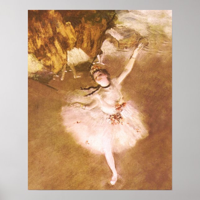 Poster Danseur de ballet Diplôme de la peinture étoile (Devant)