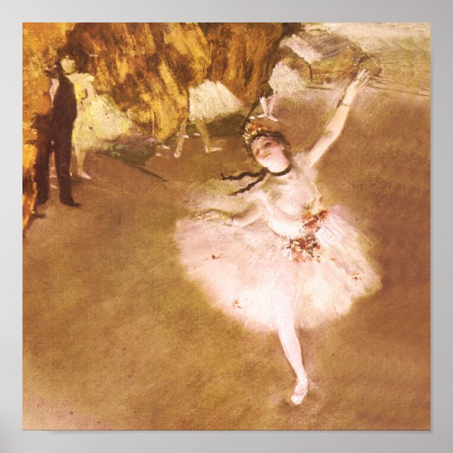 Poster Danseur de ballet Diplôme de la peinture étoile (Devant)