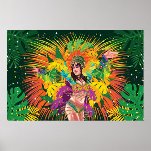 Poster Danseur du carnaval de Rio