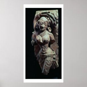 Poster Danseur, du temple de Sun de Kanara, Indien, 13t