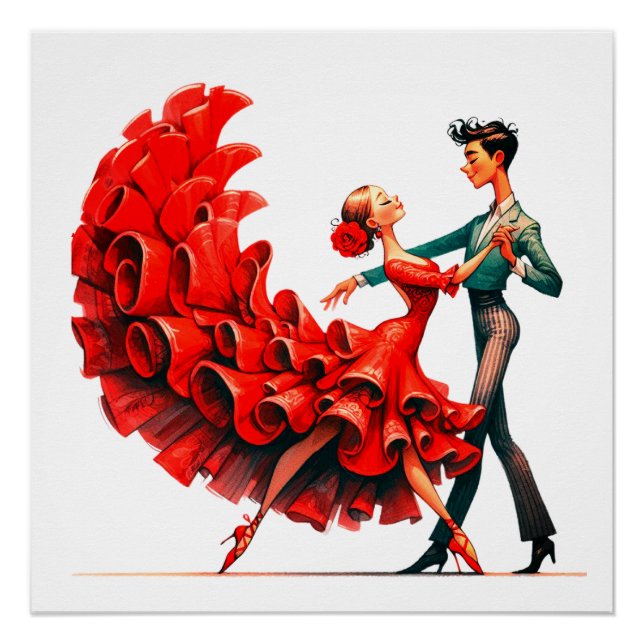 Poster Danseur flamenco (Devant)