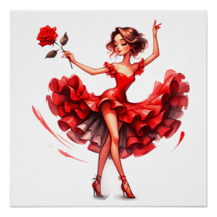 Poster Danseur flamenco