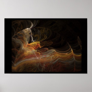 Poster Danseur flamenco en fractale