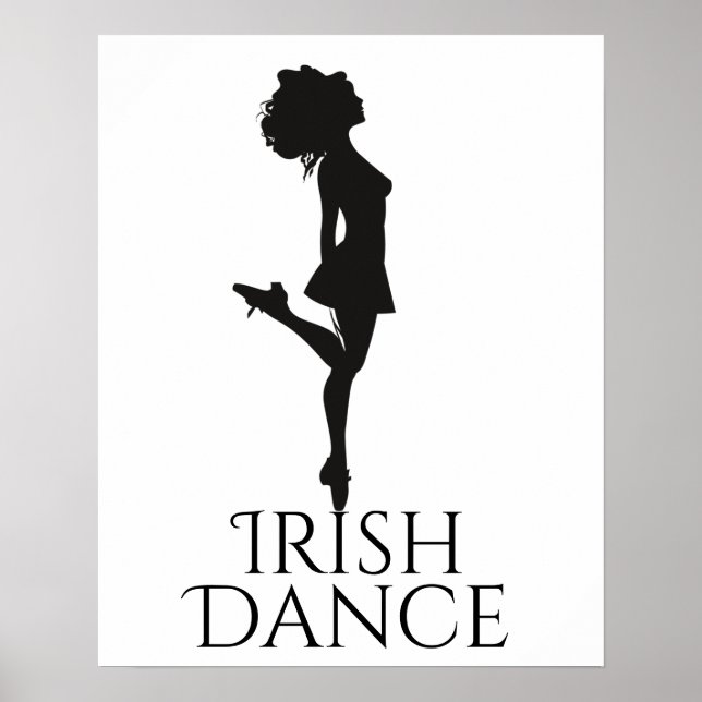 Poster Danseur irlandais hard Shoe noir et blanc danse (Devant)