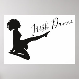 Poster Danseur irlandais Soft Shoe Black and White Dance